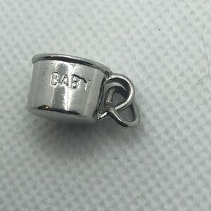 VTG Sterling Silver Baby Cup Mini Mug Charm for Charm Bracelet
